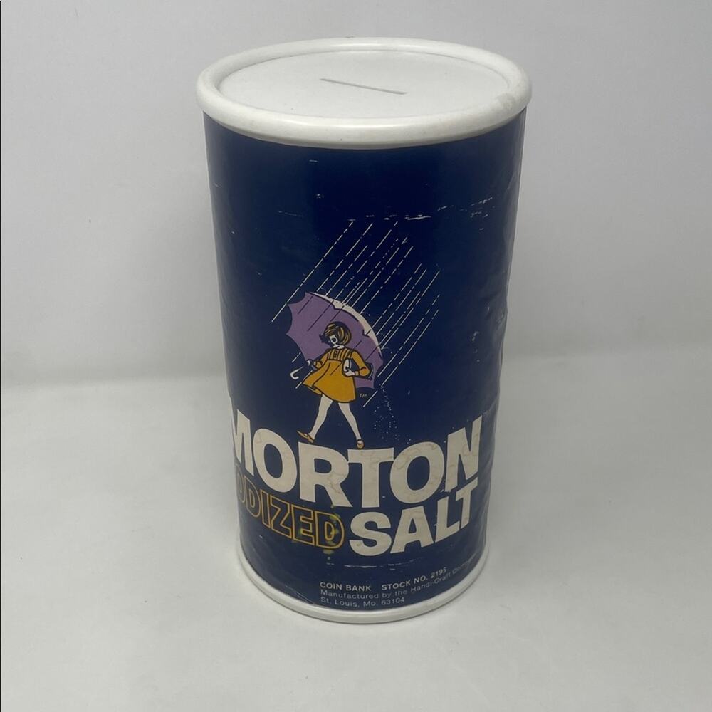 Vintage Morton Salt promotional coin bank